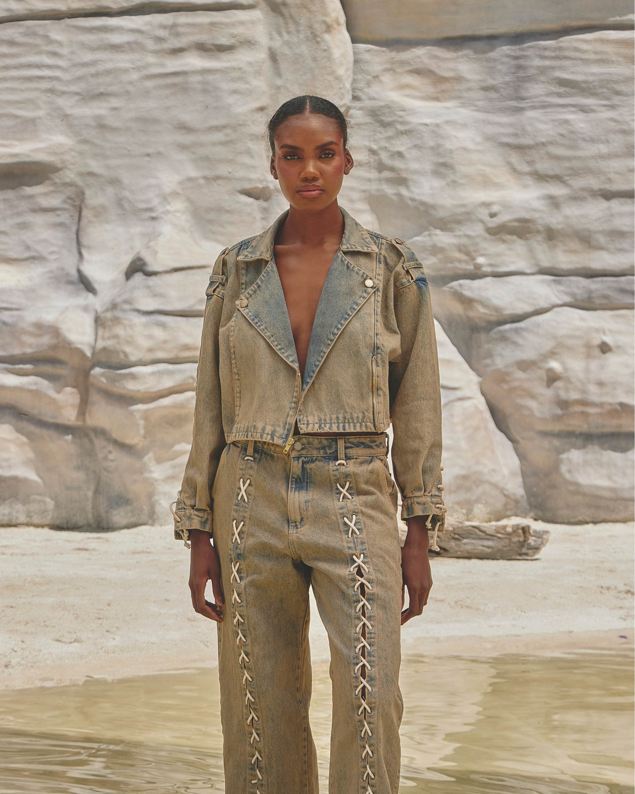 RIPPLE BLUE/ROSE GOLD - JACKET