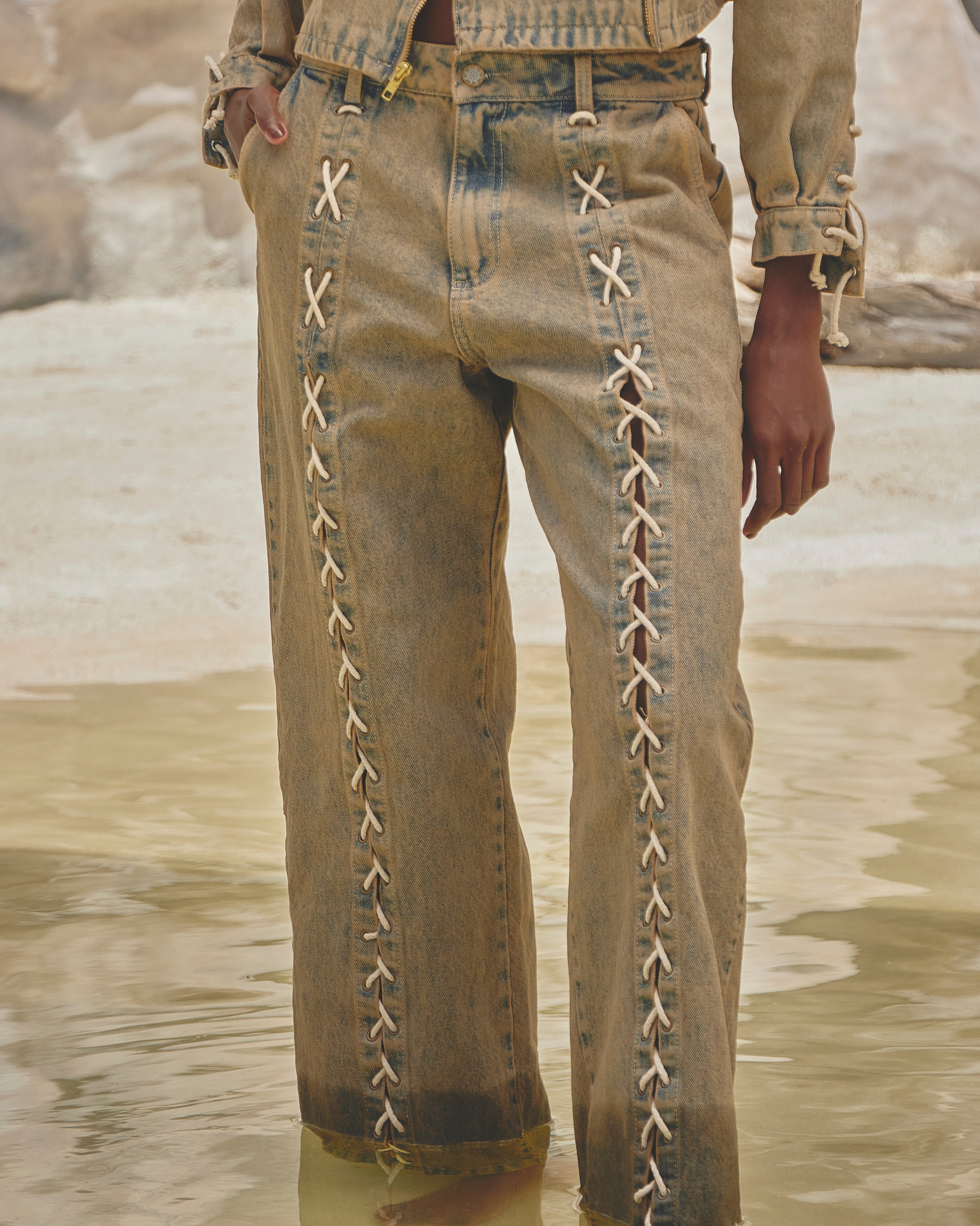 RIPPLE BLUE/ROSE GOLD - JEAN