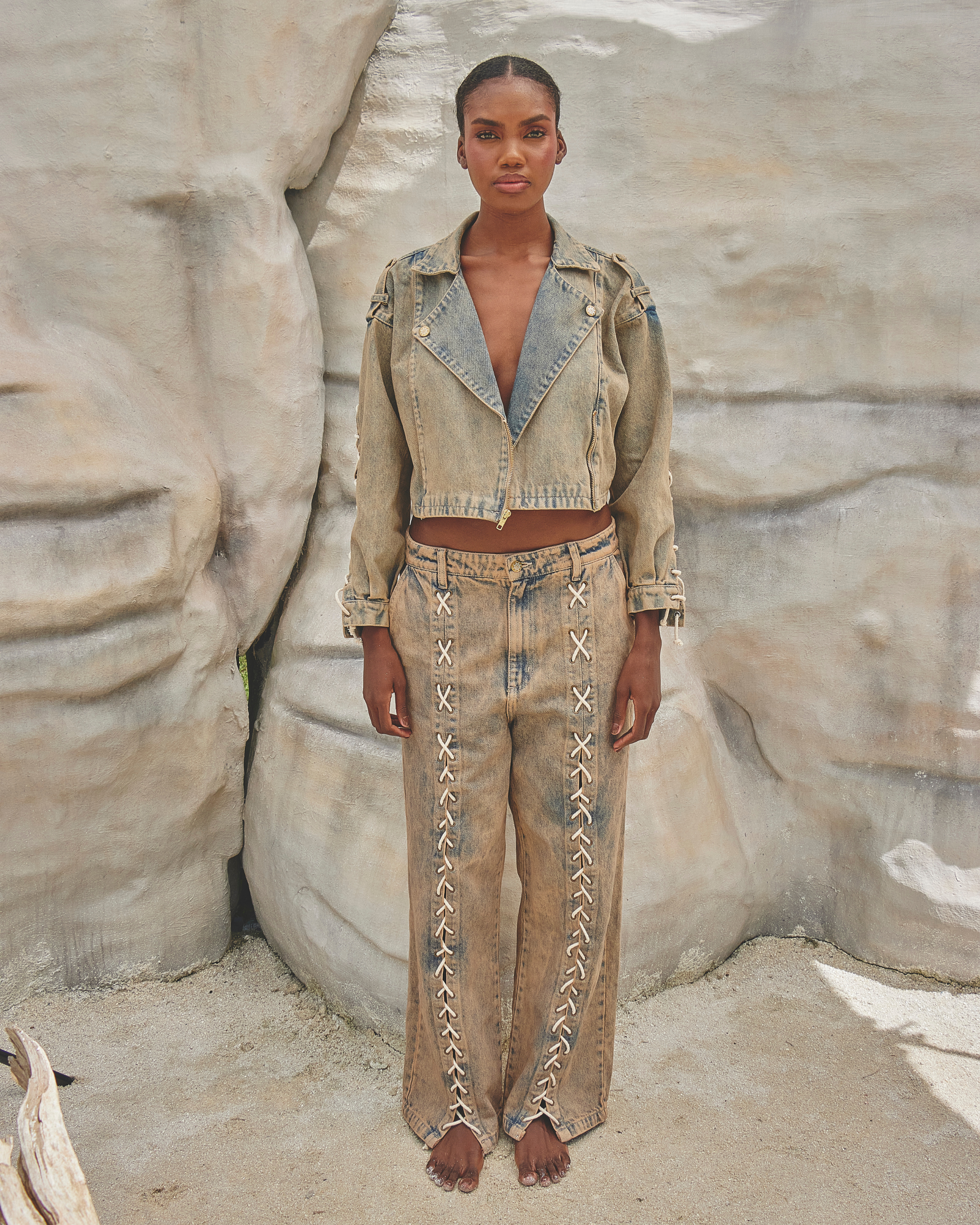 RIPPLE BLUE/ROSE GOLD - JEAN