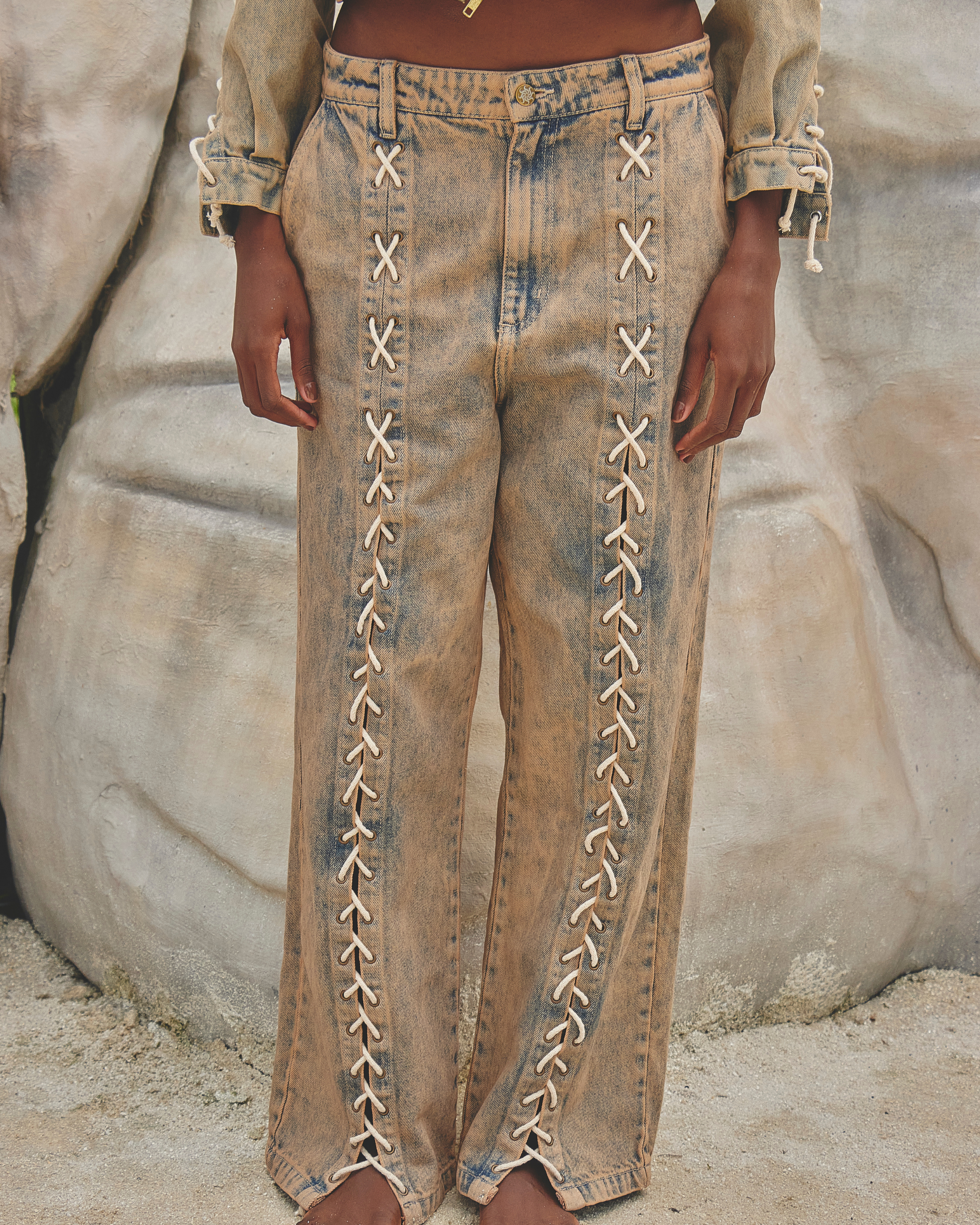 RIPPLE BLUE/ROSE GOLD - JEAN